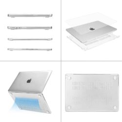 full body protective hard shell case for macbook air m3 15 inch A3114 2024 release clear crystal transparent color