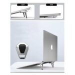Mini Laptop Stand in Pakistan for Desk – Portable Aluminum Alloy | Foldable Ergonomic Laptop Riser for MacBook, Dell, HP, Lenovo & More (2PCS Set) - Image 8
