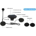 Motorcycle Bluetooth headset installed in helmet