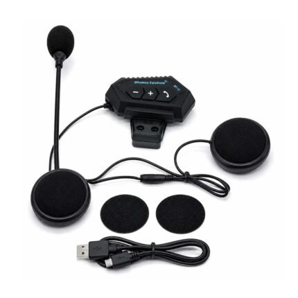 Motorcycle helmet Bluetooth headset BT12 with dual speakers and microphone
